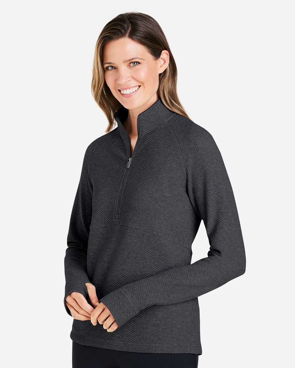 North End Women's Spirit Textured 1/4 Zip Pullover (NE725W)