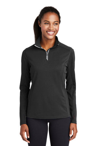 Sport-Tek® Ladies Sport-Wick® Textured 1/4-Zip Pullover (LST860)
