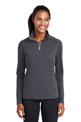 Sport-Tek® Ladies Sport-Wick® Textured 1/4-Zip Pullover (LST860)