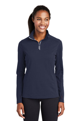 Sport-Tek® Ladies Sport-Wick® Textured 1/4-Zip Pullover (LST860)