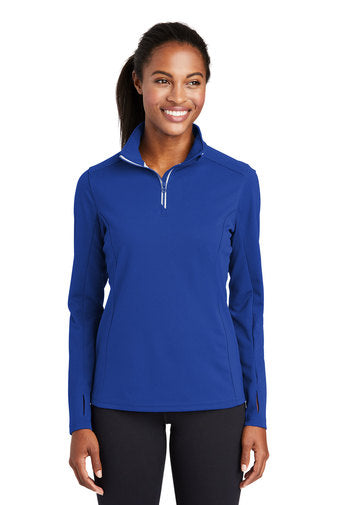 Sport-Tek® Ladies Sport-Wick® Textured 1/4-Zip Pullover (LST860)