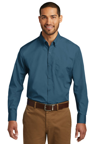 Port Authority® Long Sleeve Carefree Poplin Shirt (W100)
