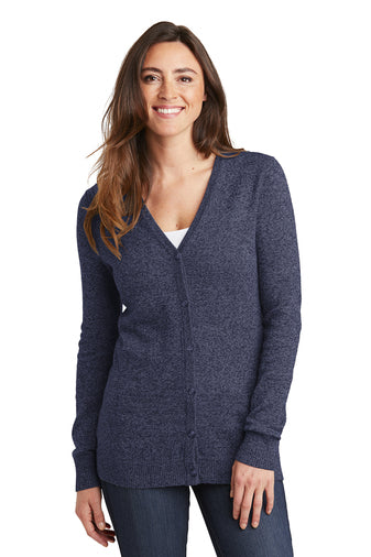 Port Authority® Ladies' Marled Cardigan Sweater (LSW415)