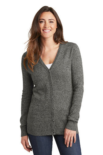 Port Authority® Ladies' Marled Cardigan Sweater (LSW415)