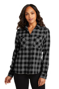 Port Authority® Ladies Plaid Flannel Shirt (LW669)