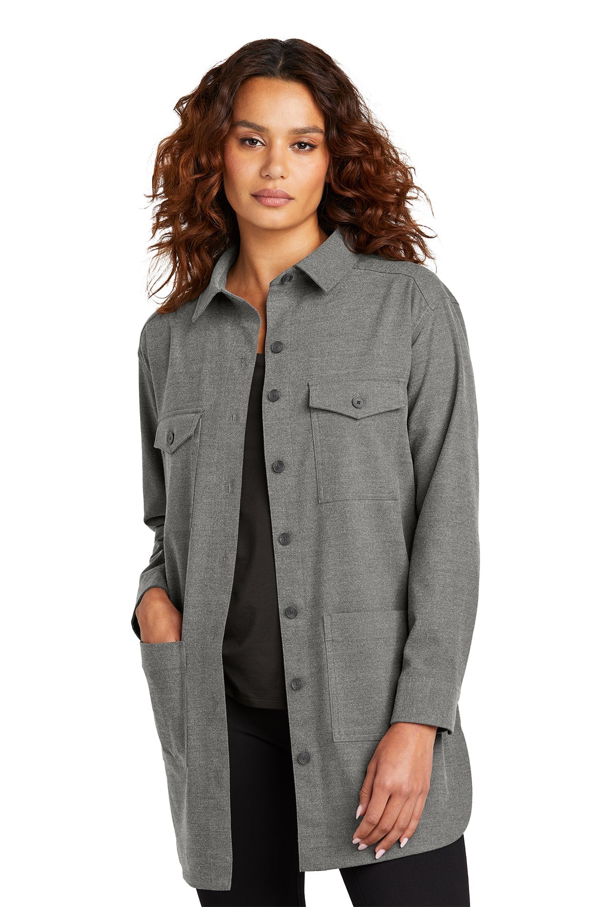 Mercer+Mettle™ Women’s Long Sleeve Twill Overshirt (MM2021)
