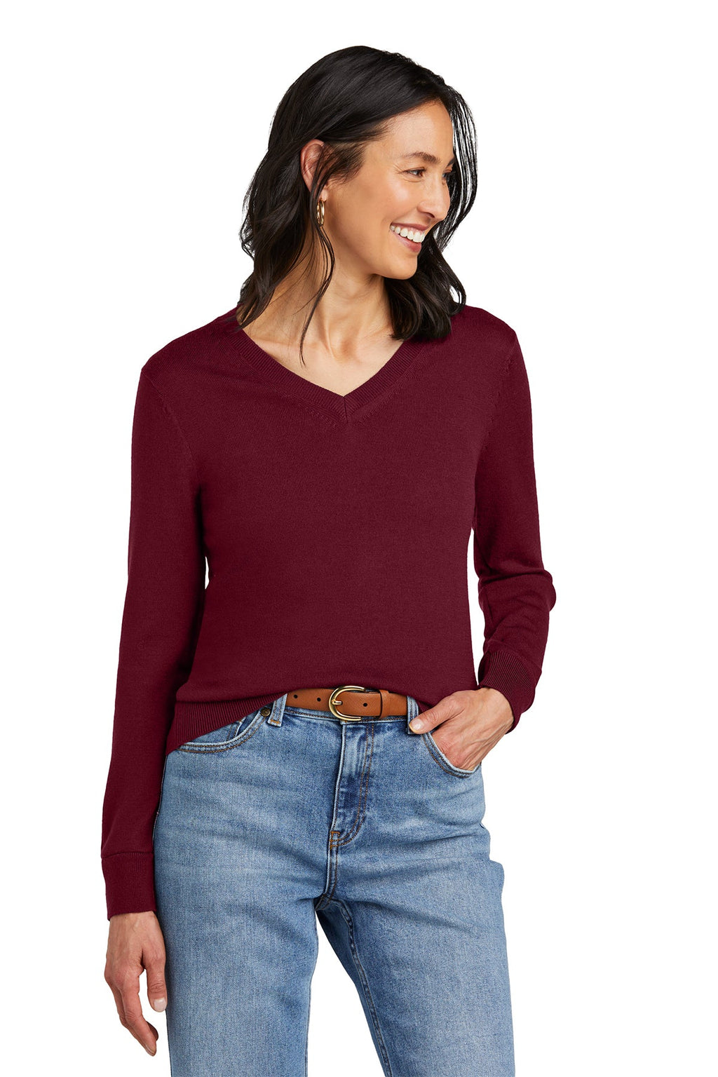 Brooks Brothers® Women’s Washable Merino V-Neck Sweater (BB18411)