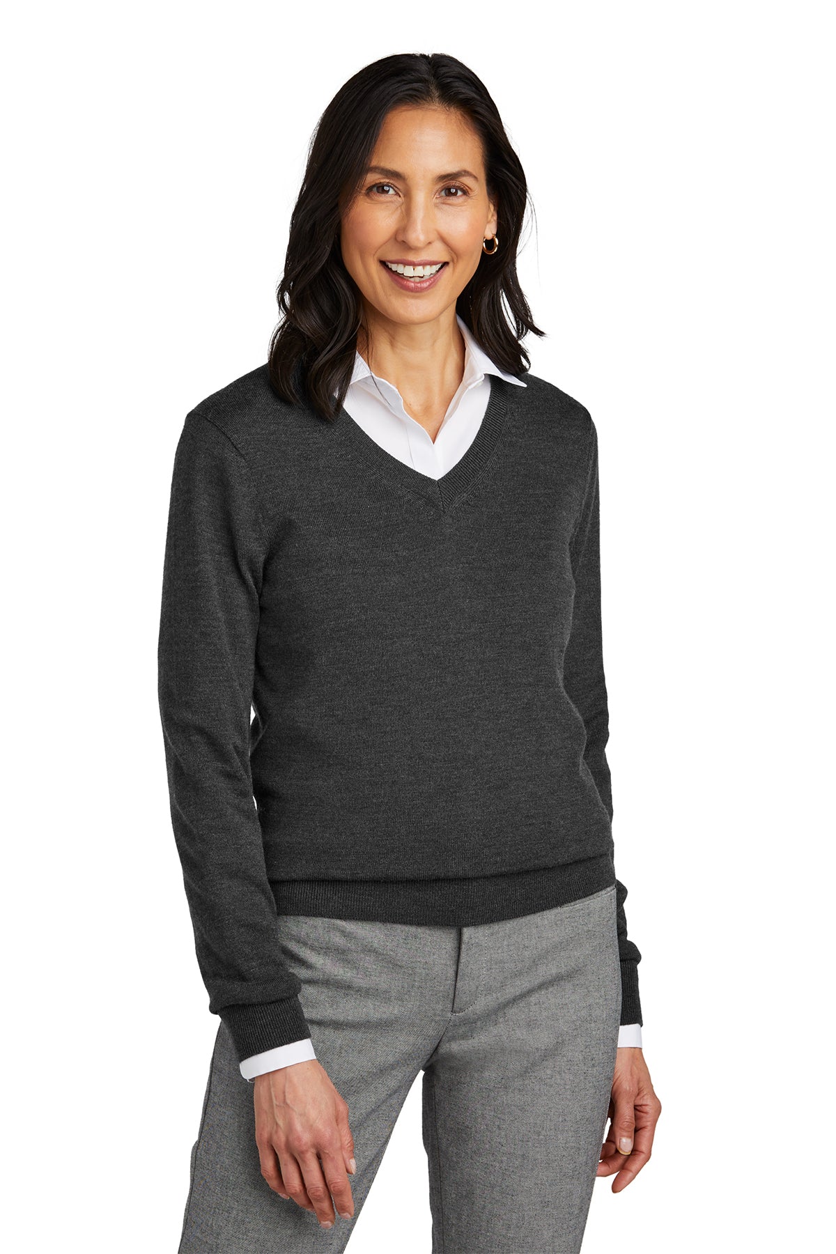 Brooks Brothers® Women’s Washable Merino V-Neck Sweater (BB18411)