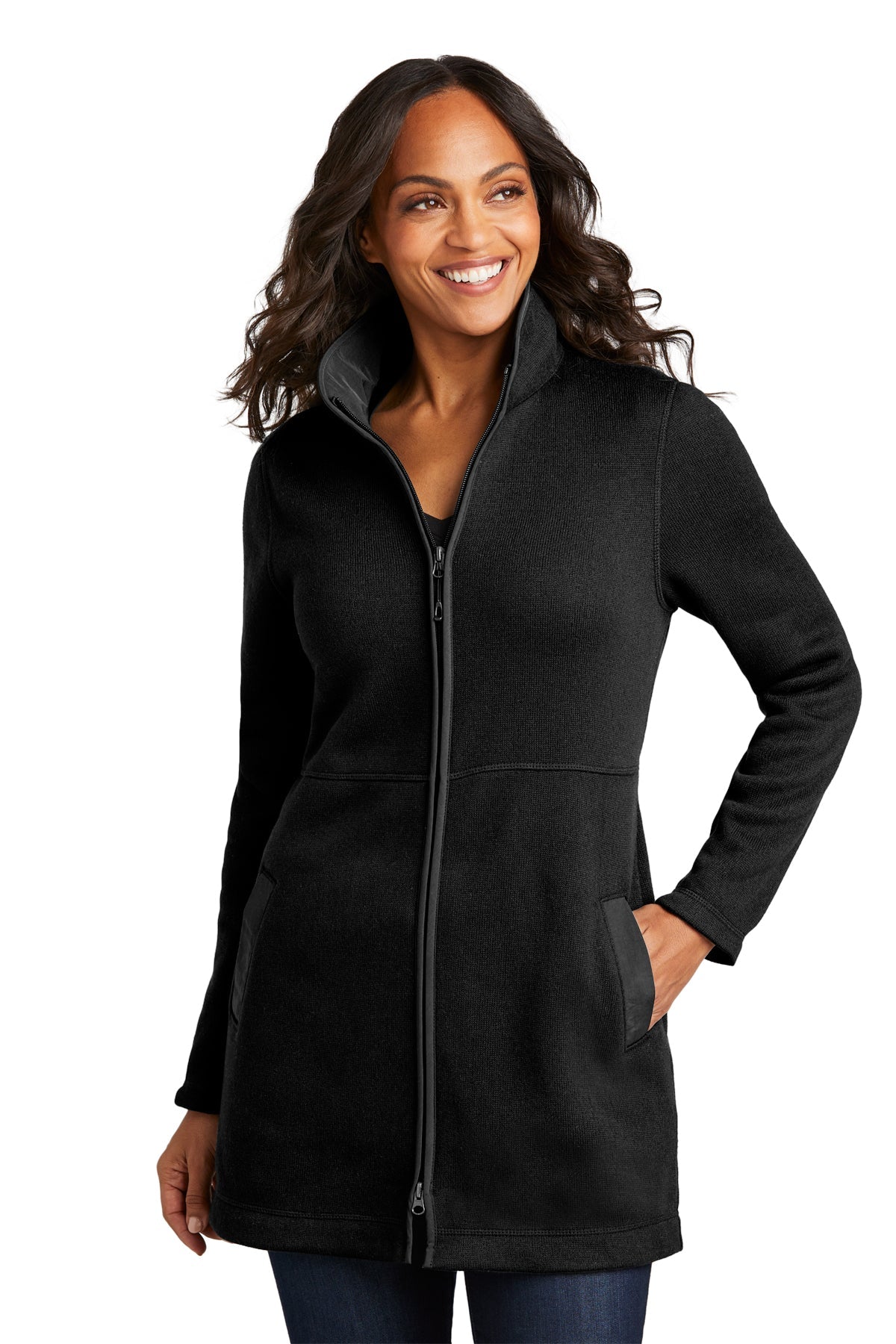 Port Authority® Ladies' Arc Sweater Fleece Long Jacket (L425)