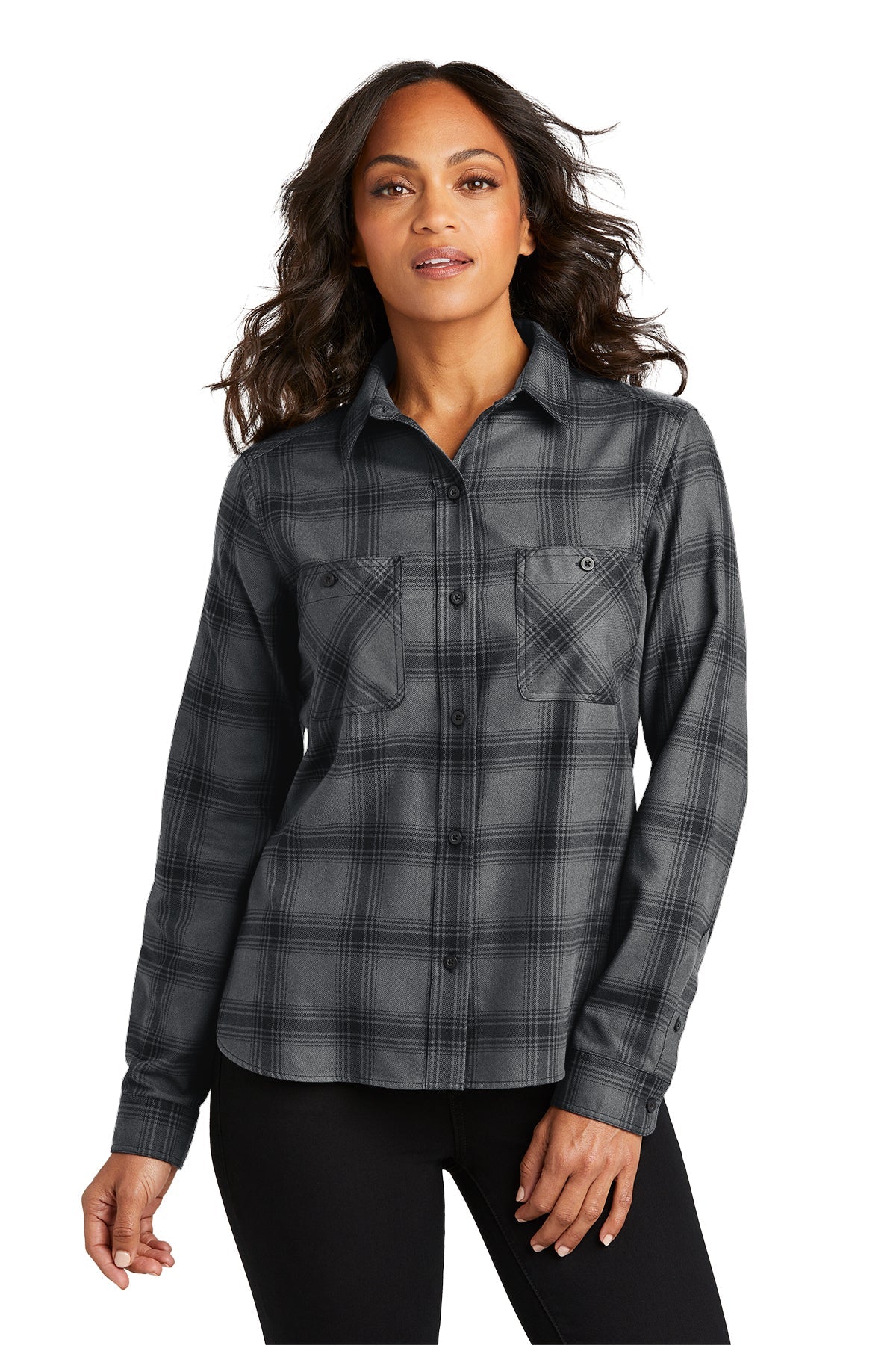 Port Authority® Ladies Plaid Flannel Shirt (LW669)