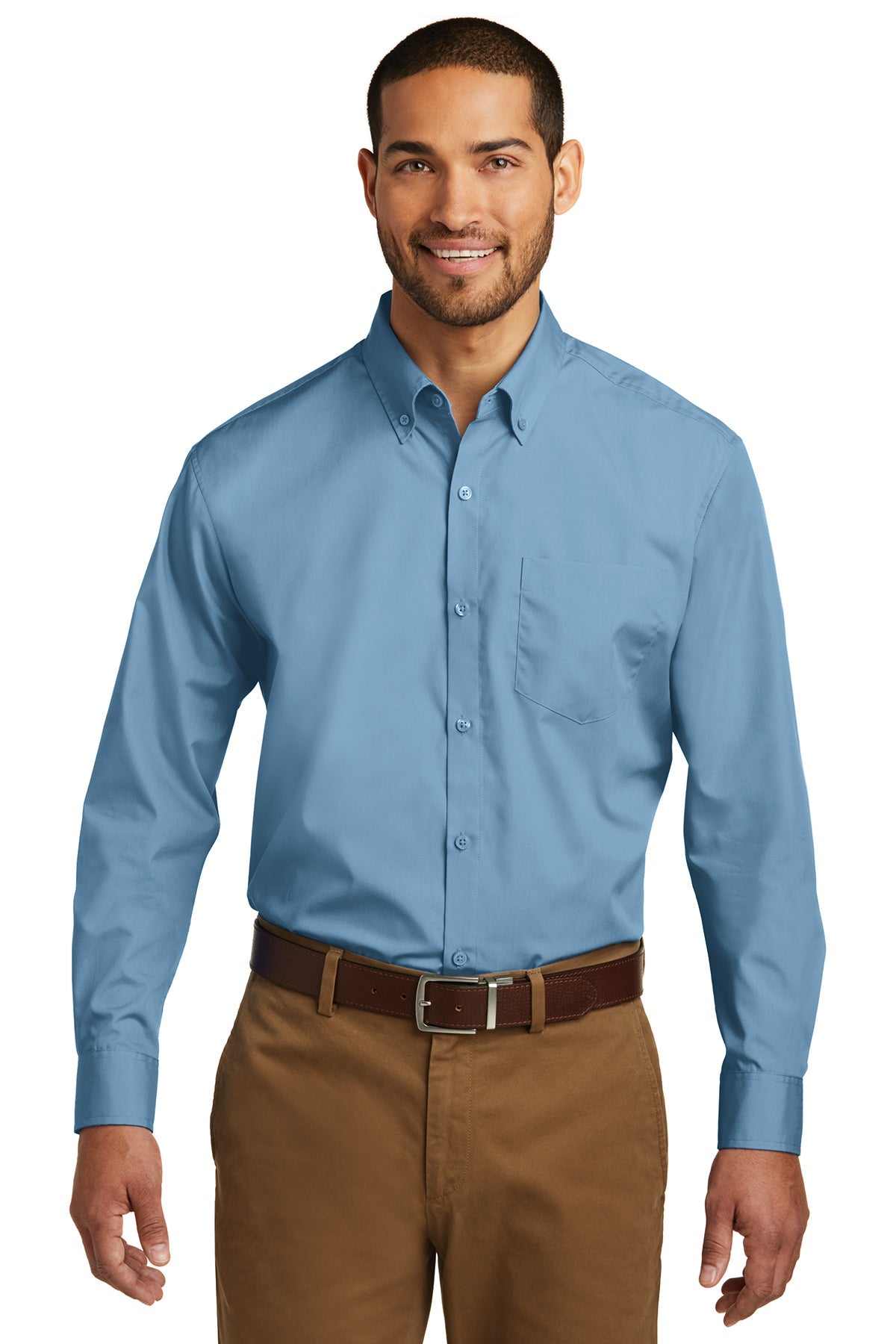Port Authority® Long Sleeve Carefree Poplin Shirt (W100)