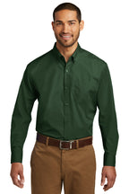 Port Authority® Long Sleeve Carefree Poplin Shirt (W100)
