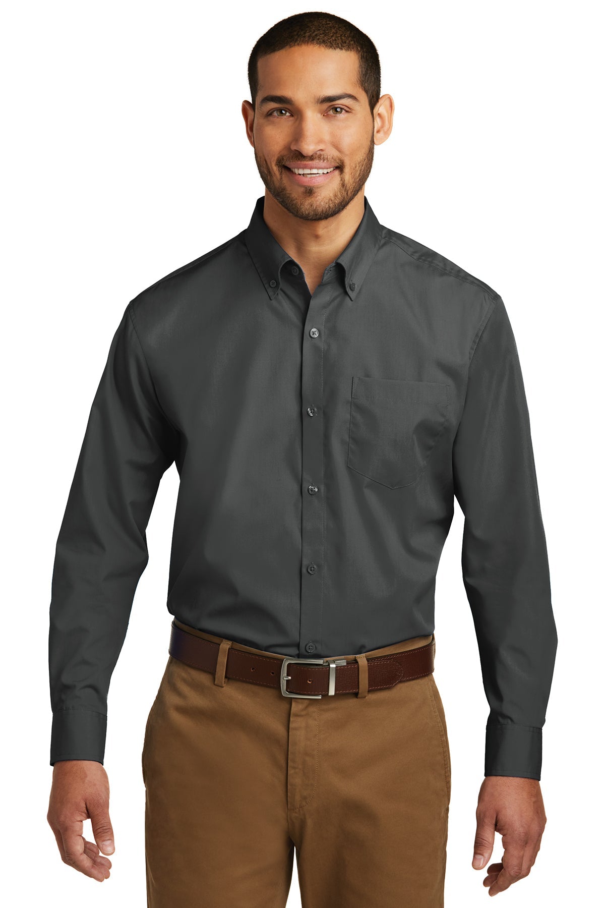 Port Authority® Long Sleeve Carefree Poplin Shirt (W100)