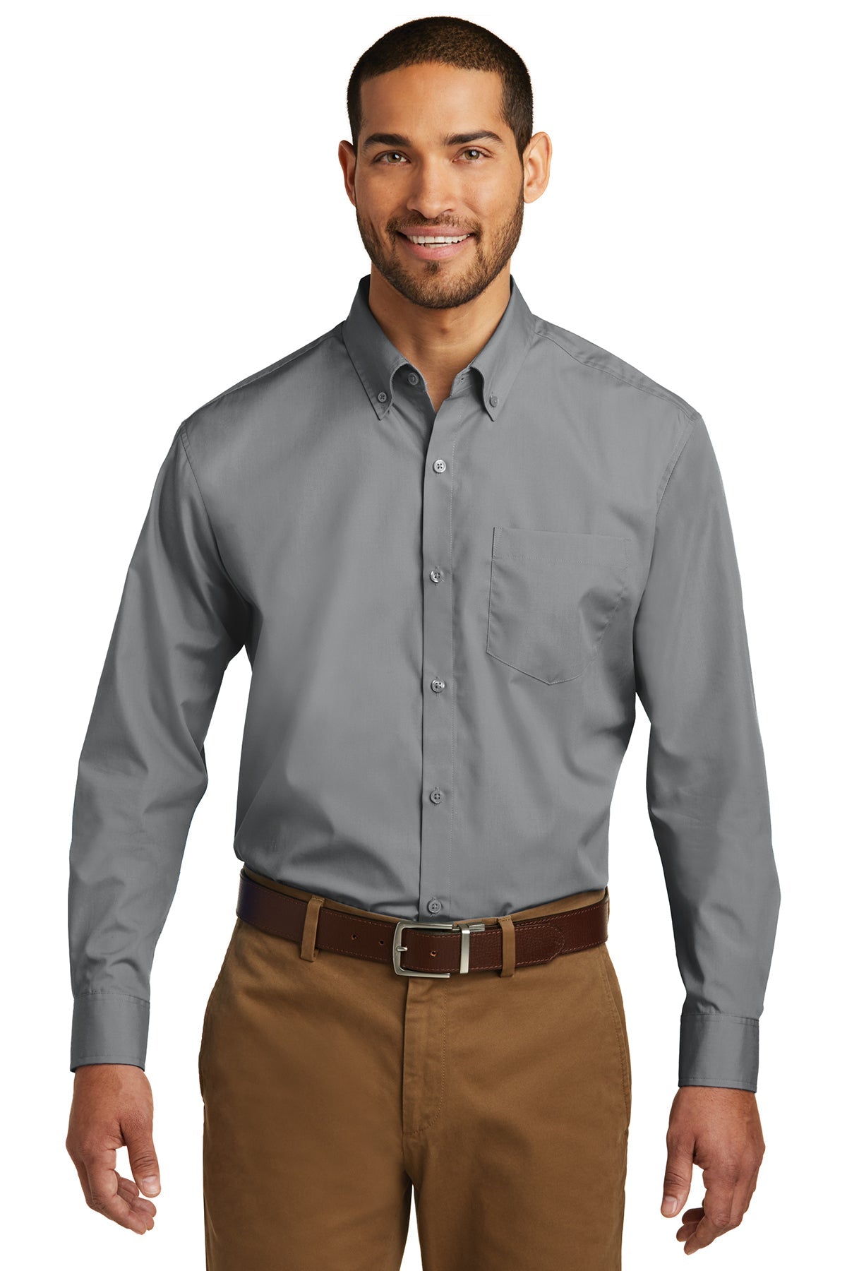 Port Authority® Long Sleeve Carefree Poplin Shirt (W100)