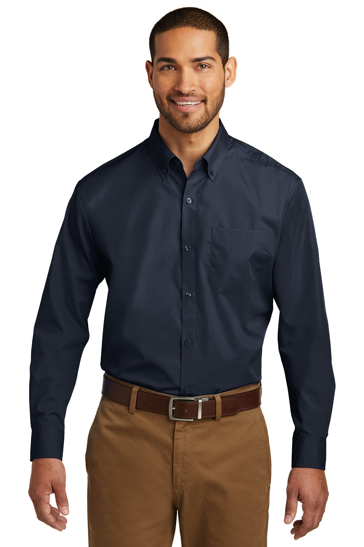 Port Authority® Long Sleeve Carefree Poplin Shirt (W100)