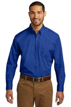 Port Authority® Long Sleeve Carefree Poplin Shirt (W100)