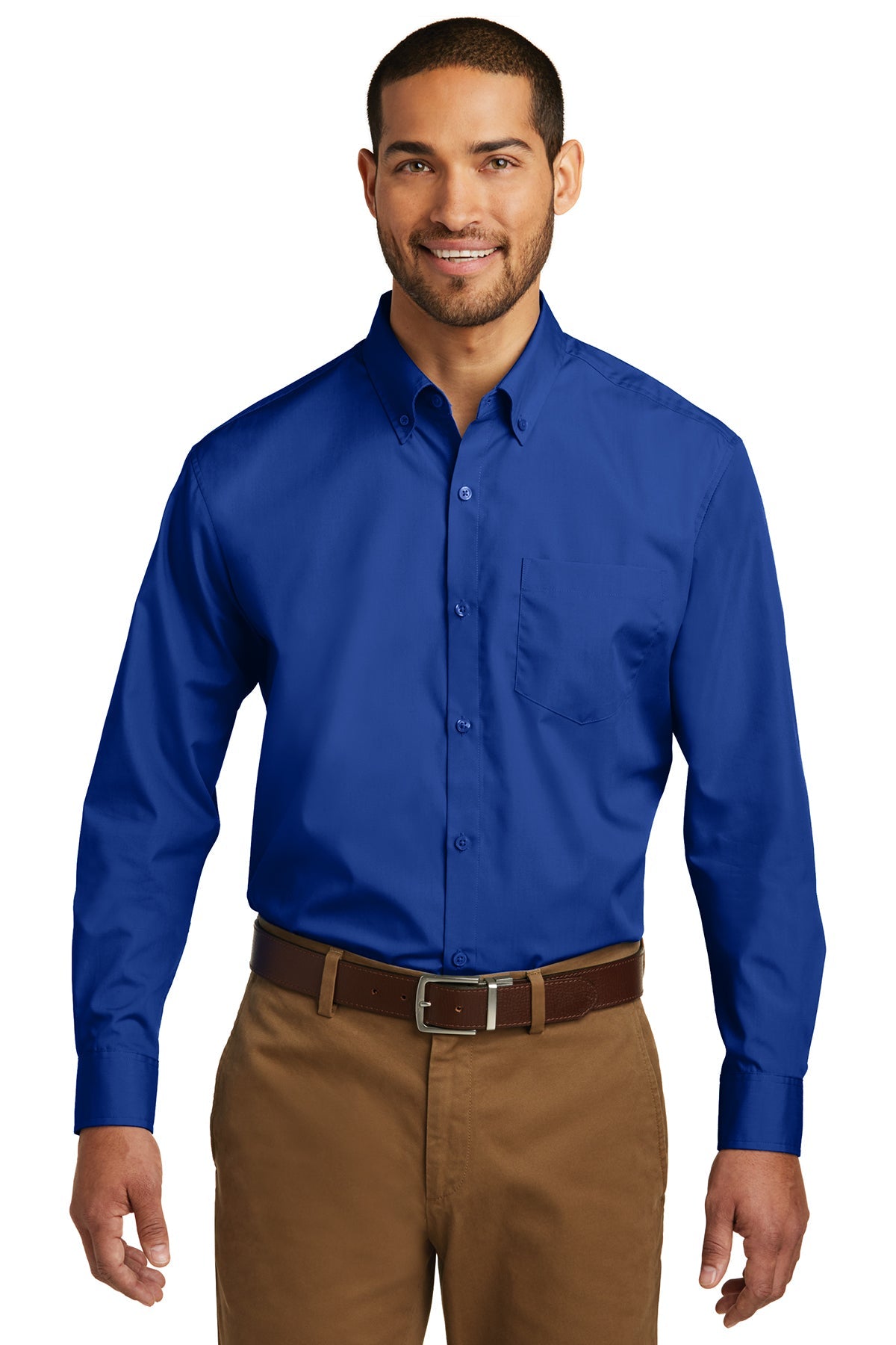 Port Authority® Long Sleeve Carefree Poplin Shirt (W100)