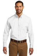 Port Authority® Long Sleeve Carefree Poplin Shirt (W100)