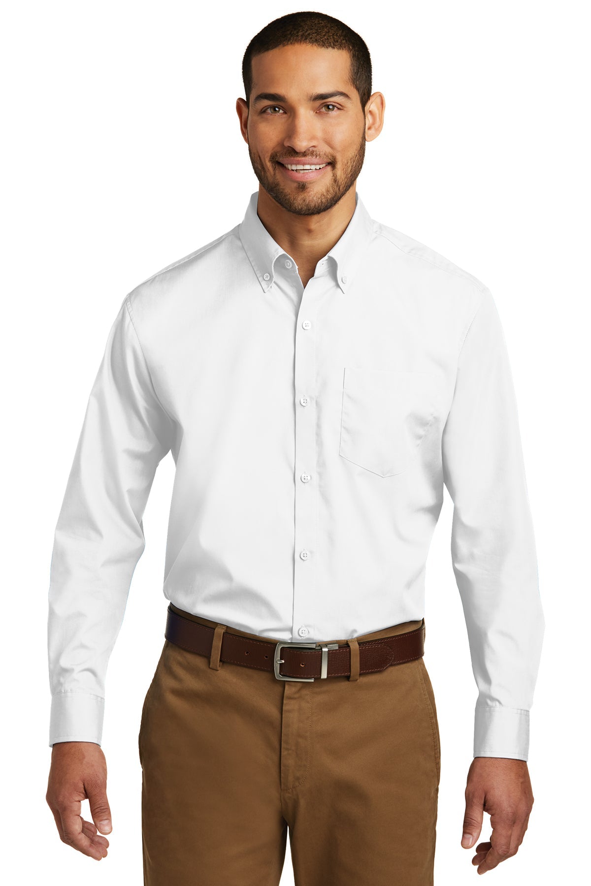 Port Authority® Long Sleeve Carefree Poplin Shirt (W100)