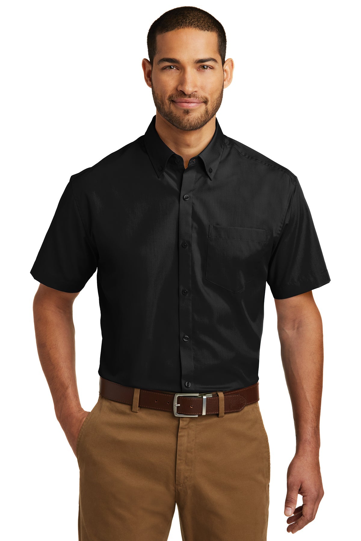 Port Authority® Short Sleeve Carefree Poplin Shirt (W101)