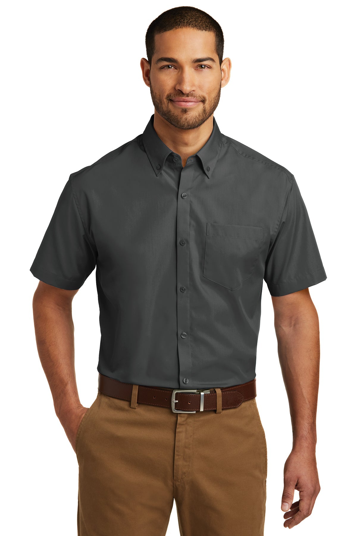 Port Authority® Short Sleeve Carefree Poplin Shirt (W101)