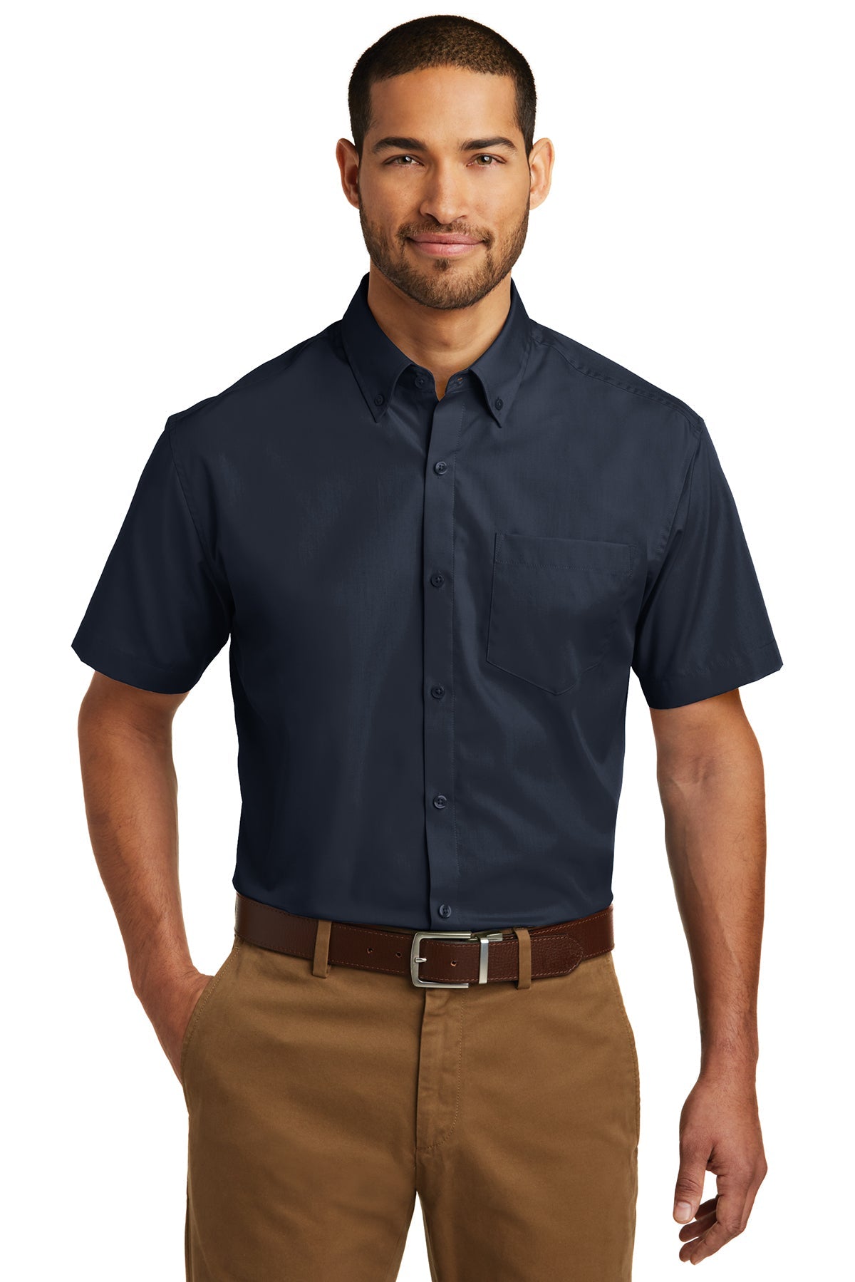 Port Authority® Short Sleeve Carefree Poplin Shirt (W101)