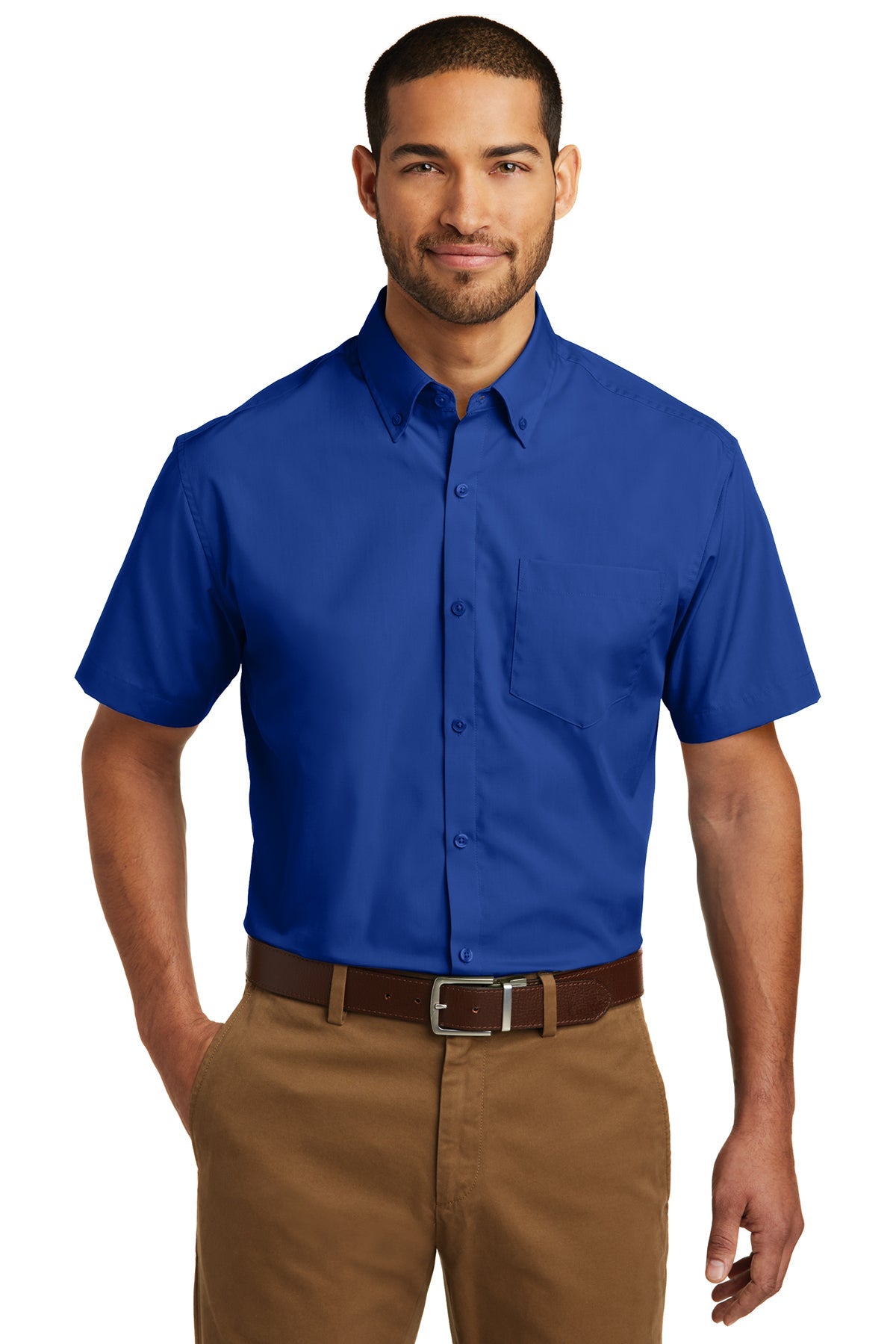 Port Authority® Short Sleeve Carefree Poplin Shirt (W101)