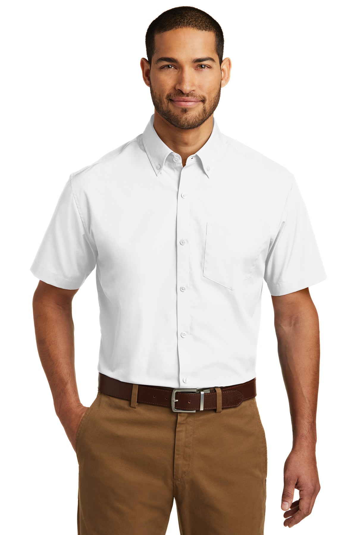 Port Authority® Short Sleeve Carefree Poplin Shirt (W101)