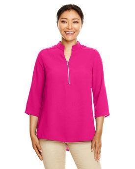 Devon & Jones Ladies' Perfect Fit™ 3/4-Sleeve Crepe Tunic-Style (DP611W)