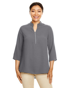 Devon & Jones Ladies' Perfect Fit™ 3/4-Sleeve Crepe Tunic-Style (DP611W)
